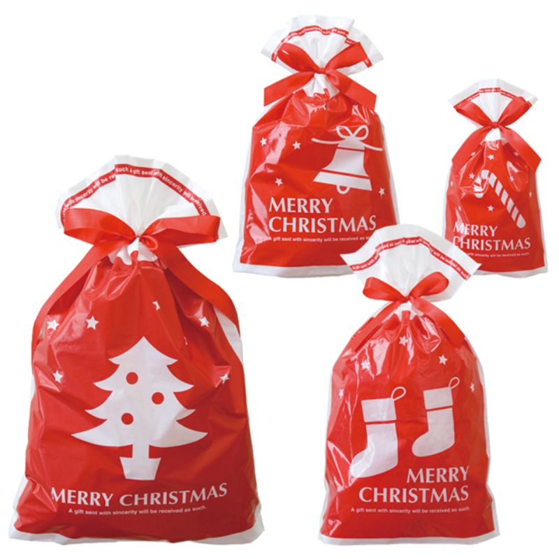 袋 プチキュートリボン付PEギフトバッグ-L(20枚) ヘッズ