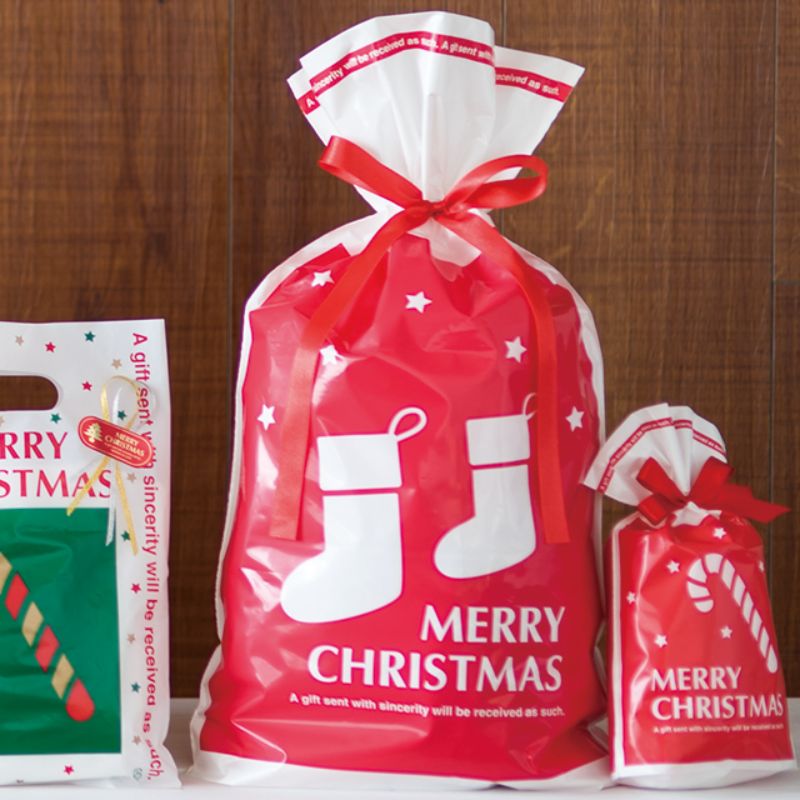 袋 プチキュートリボン付PEギフトバッグ-M(20枚) ヘッズ