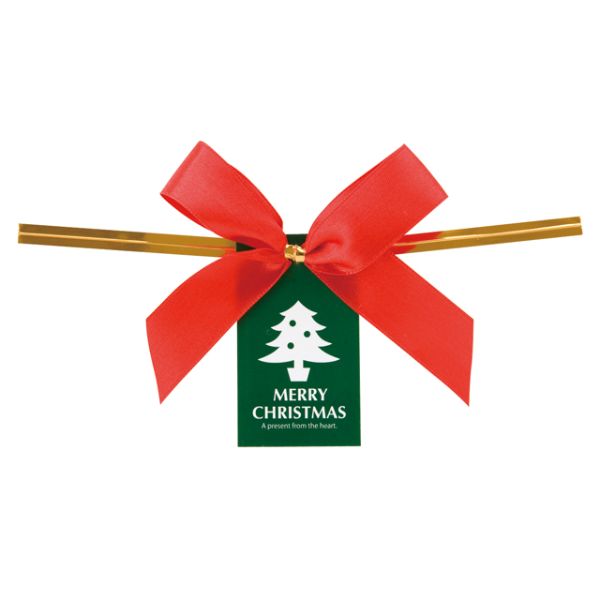 プチキュートリボン付ワイヤータイ-レッド(10個) ヘッズ