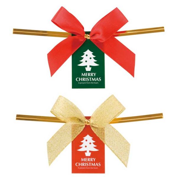 プチキュートリボン付ワイヤータイ-レッド(10個) ヘッズ