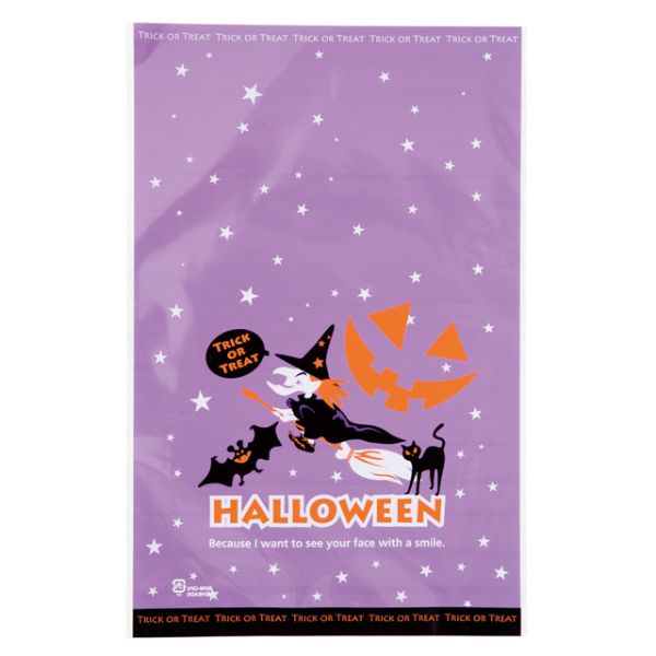 袋 ブラックハロウィンOPPギフトバッグ-2(50枚) ヘッズ
