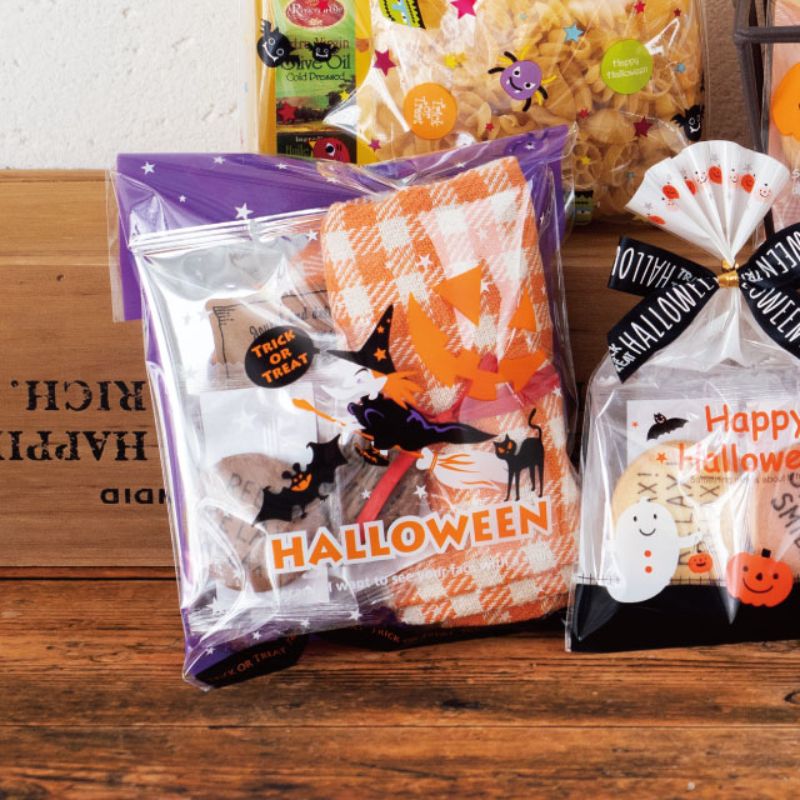 袋 ブラックハロウィンOPPギフトバッグ-2(50枚) ヘッズ