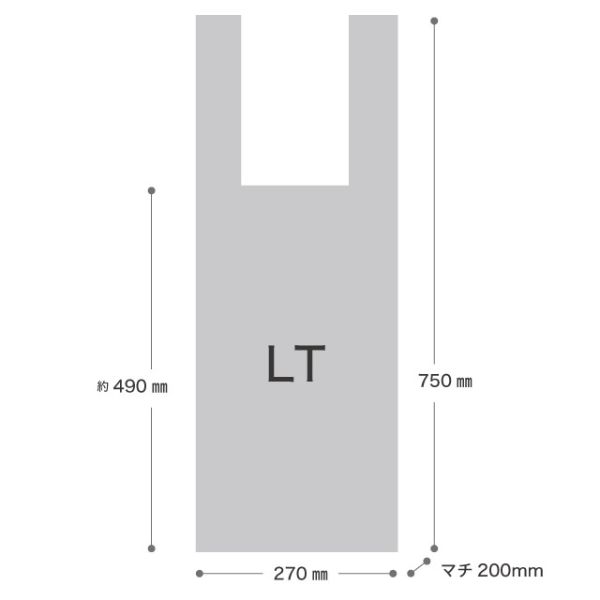 レジ袋 フレンチフロストレジバッグ-LT(50枚) ヘッズ