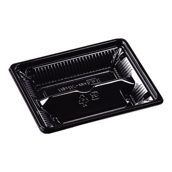 軽食容器 HM-2 仕切付(V) 本体 黒 エフピコ