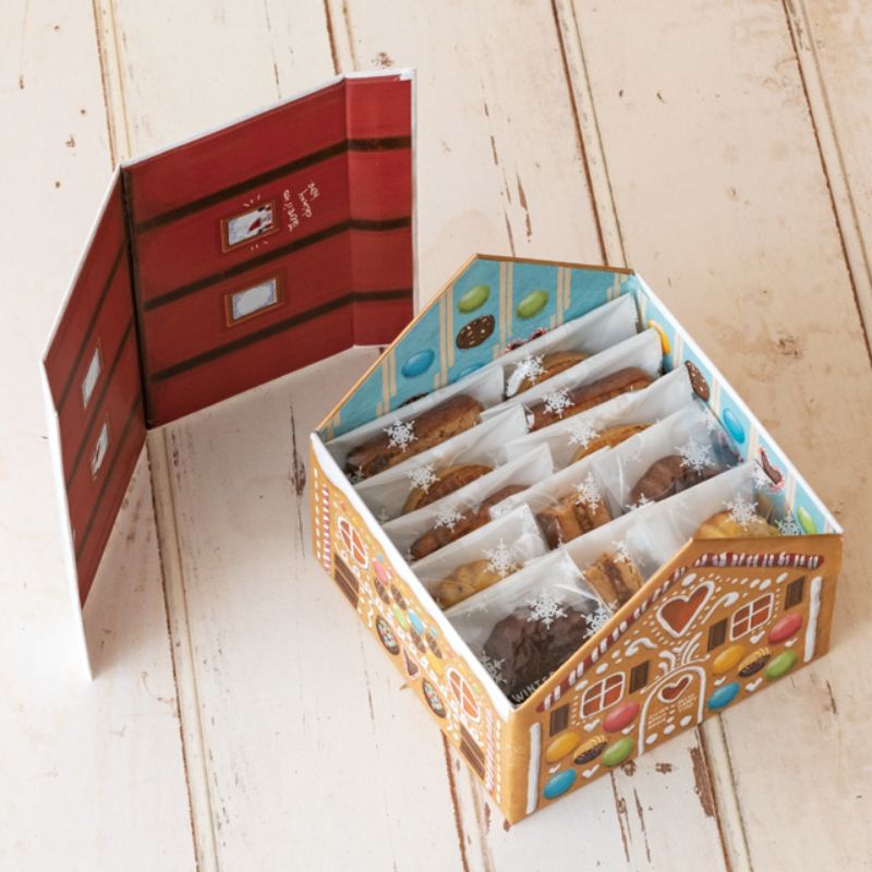 ギフト箱 ヘクセンハウス型折リタタミ貼箱-M(4個) ヘッズ