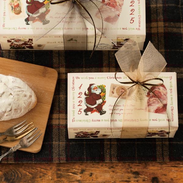 贈答箱 クリスマスアンティークサンタ ギフトBOXワイド型-S(20枚) ヘッズ