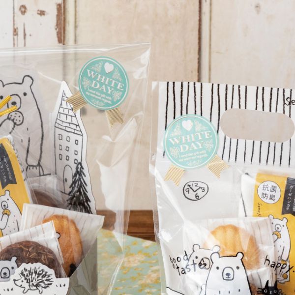 ホワイトデイシール リボン型-19(60枚) ヘッズ