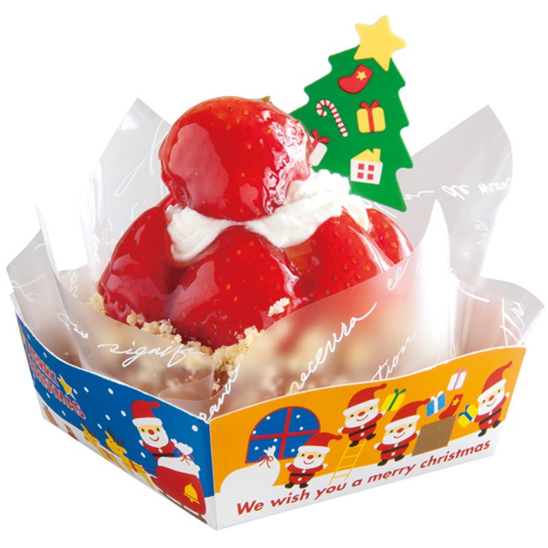 ケーキトレー ミニサンタケーキトレイ-1(100枚) ヘッズ