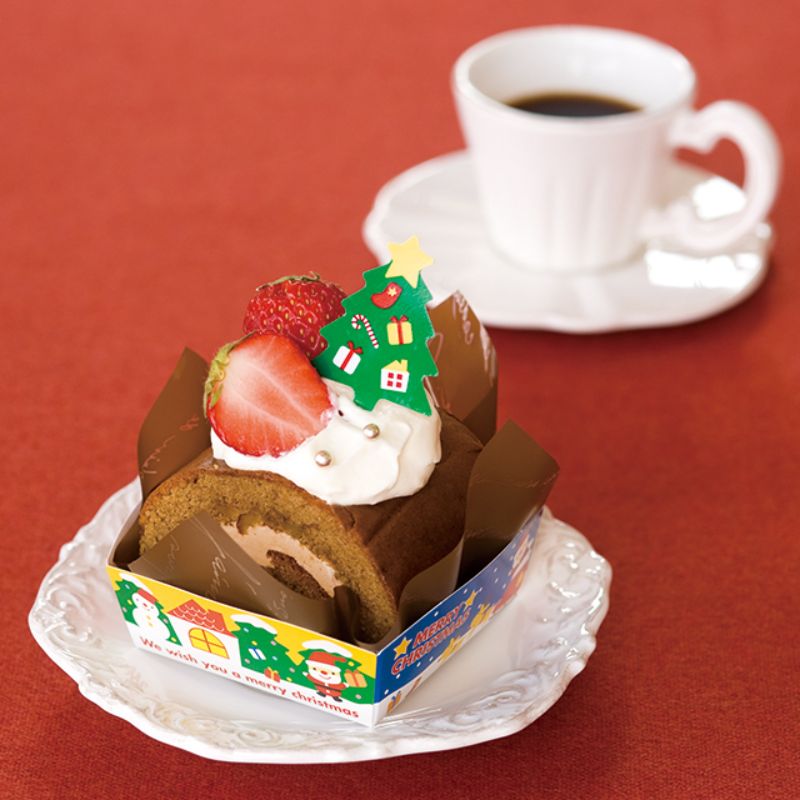 ケーキトレー ミニサンタケーキトレイ-1(100枚) ヘッズ