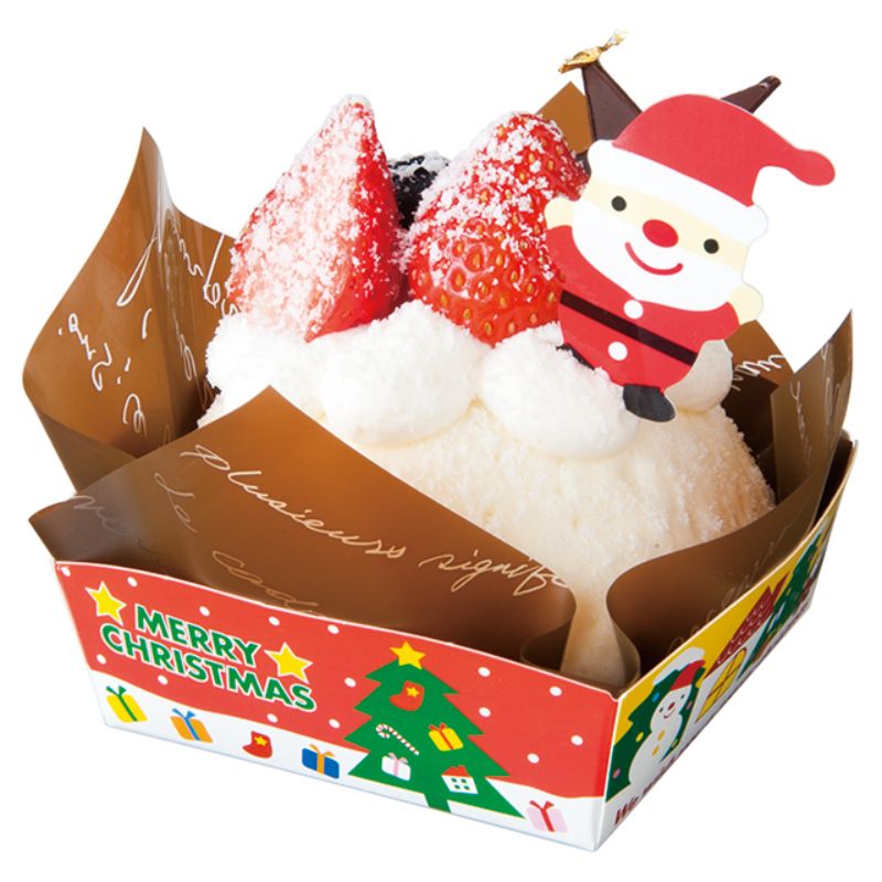 ケーキトレー ミニサンタケーキトレイ-1(100枚) ヘッズ