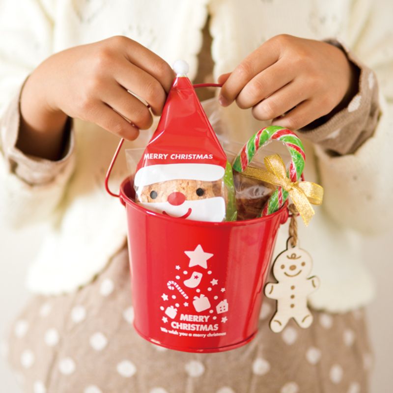 フラワー什器 ミニサンタブリキバケツ-S(6個) ヘッズ