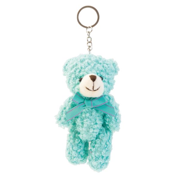 ヘッズ ぬいぐるみ モコモコクマキーリング付マスコット-2 ブルー(6個)