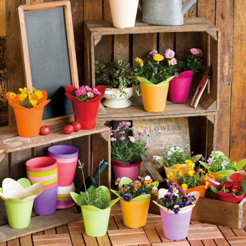 花型ポット レッド-3(20個) ヘッズ