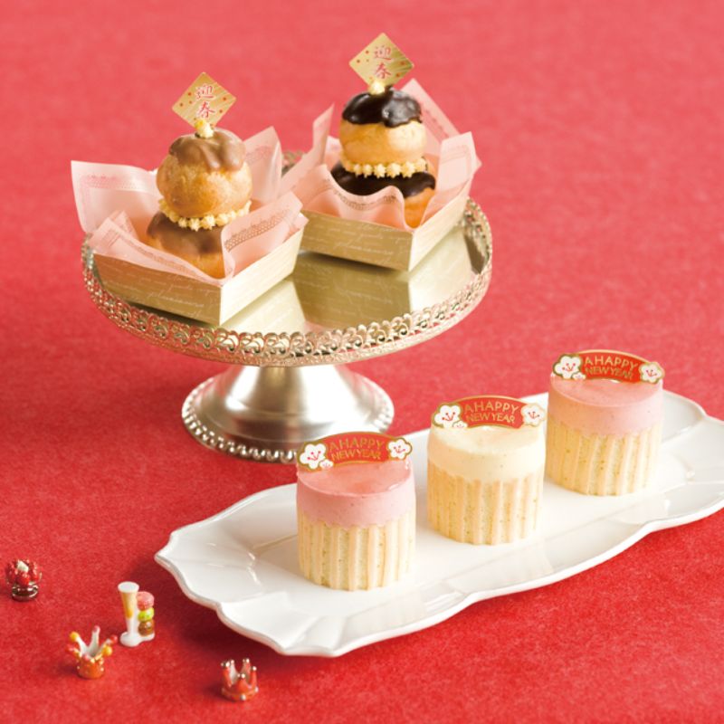 スウィーツ用品 迎春ケーキピック-1(100枚) ヘッズ