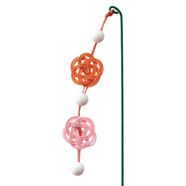 贈答用飾り 迎春フラワーピック-30 ピンク梅結ビ(10本) ヘッズ