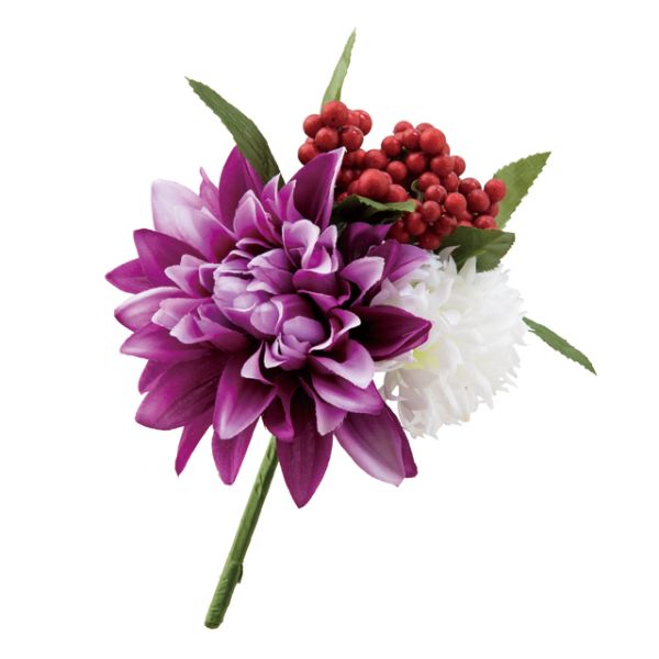 贈答用飾り 迎春フルリール-1 パープルホワイト(6個) ヘッズ