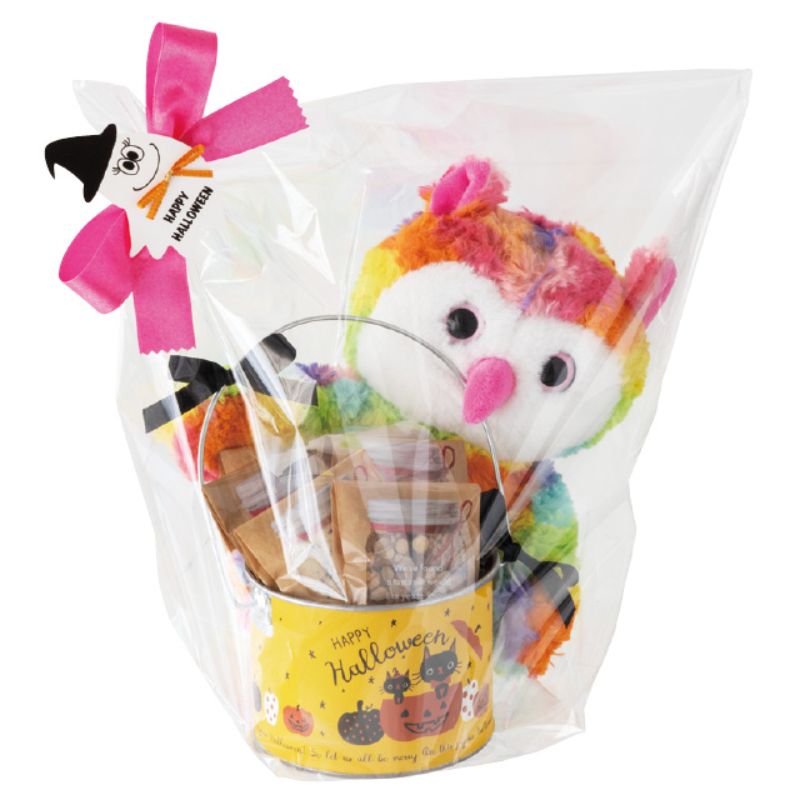 フラワー什器 黒猫ハロウィンブリキバケツ-S(6個) ヘッズ