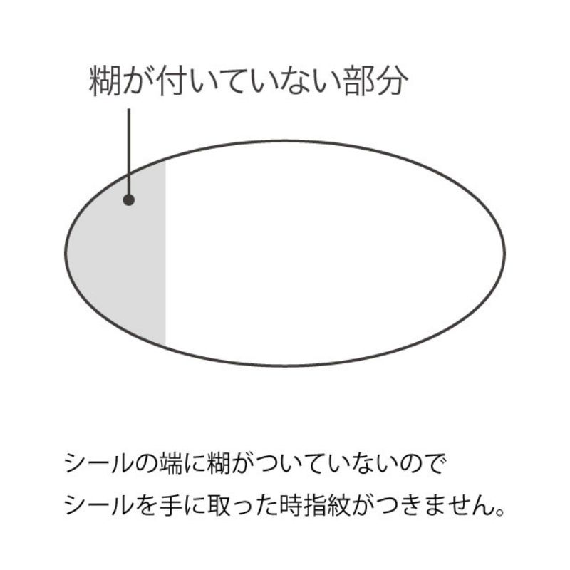 指紋ガ目立タナイ透明ロールシール-3(500枚) ヘッズ