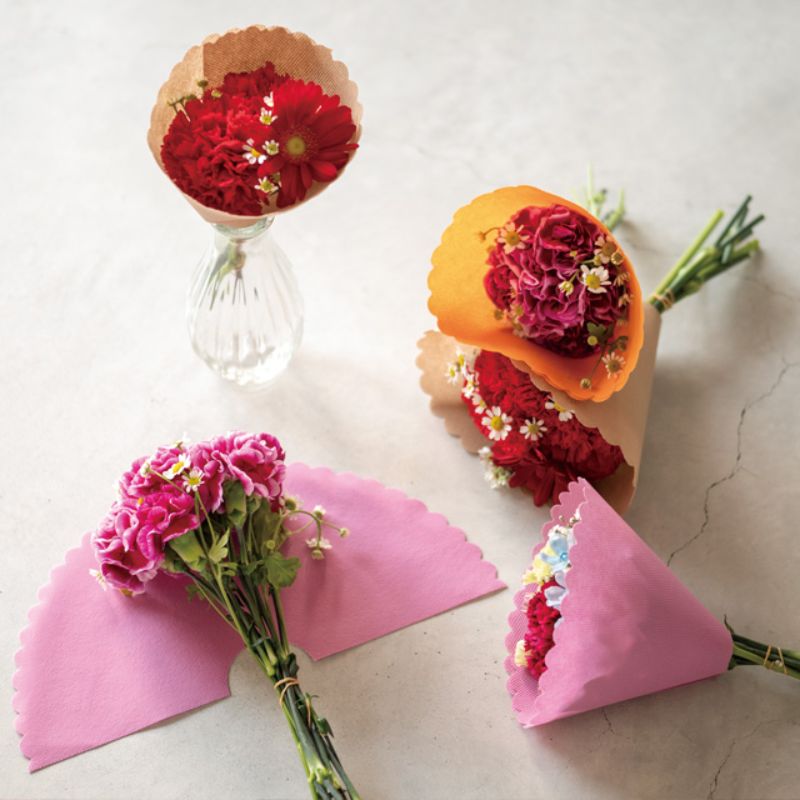 不織布ダイカットシートピンク-1(50枚) ヘッズ