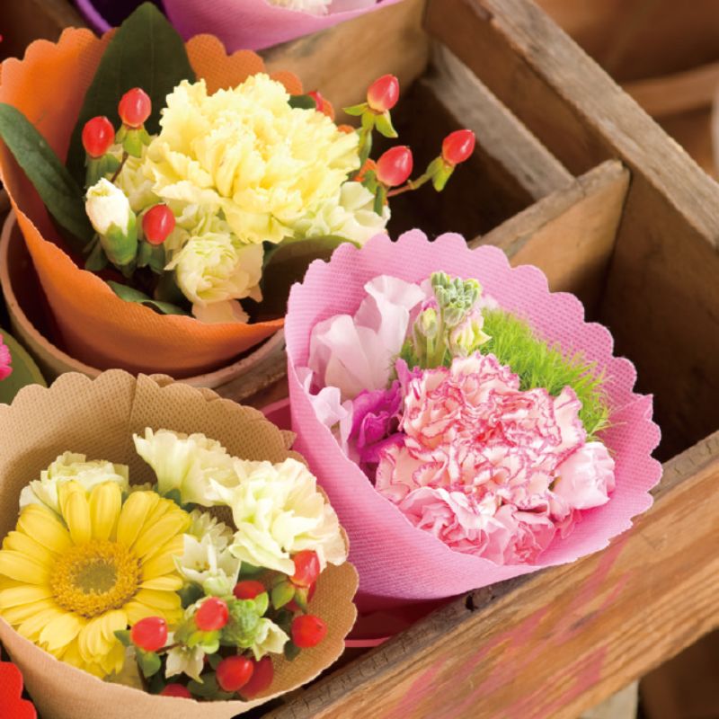 不織布ダイカットシートピンク-1(50枚) ヘッズ