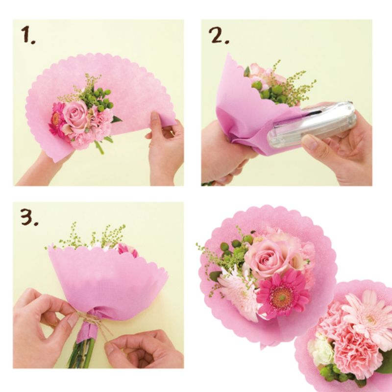 不織布ダイカットシートピンク-1(50枚) ヘッズ