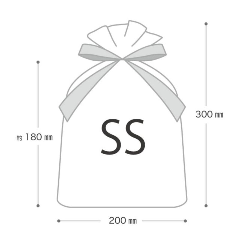 不織布袋 不織布リボン付バッグブラウン-SS(10枚) ヘッズ