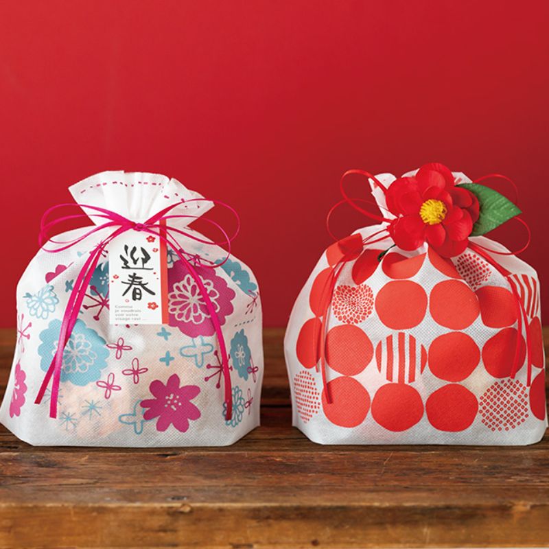 ヘッズ 布製巾着袋 不織布巾着バッグ-M マル(10枚)