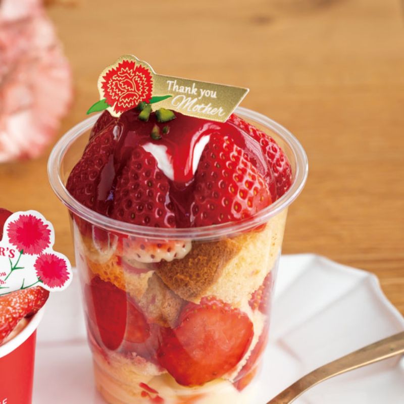 スウィーツ用品 母ノ日ケーキピック-4(100枚) ヘッズ