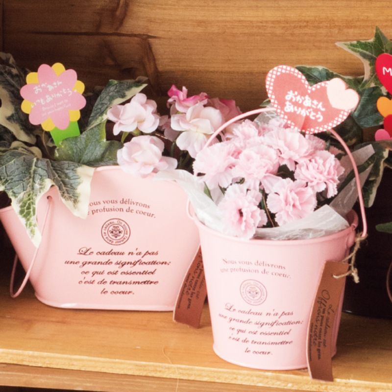 贈答用飾り 母ノ日フラワーピック-13 チェックハート(30本) ヘッズ