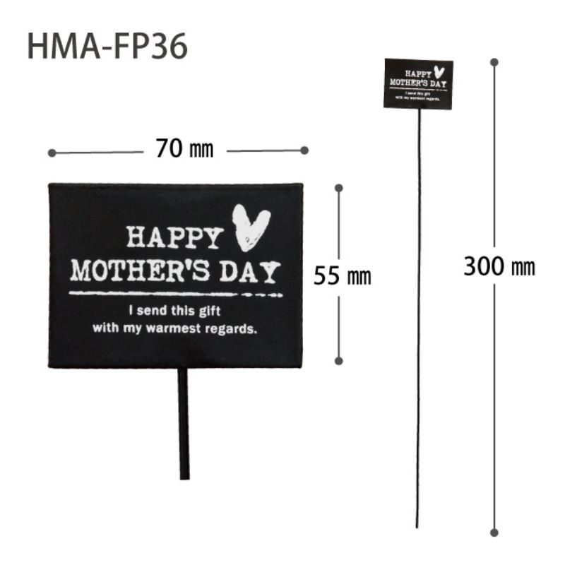 贈答用飾り 母ノ日フラワーピック-36 ブリキ(10本) ヘッズ