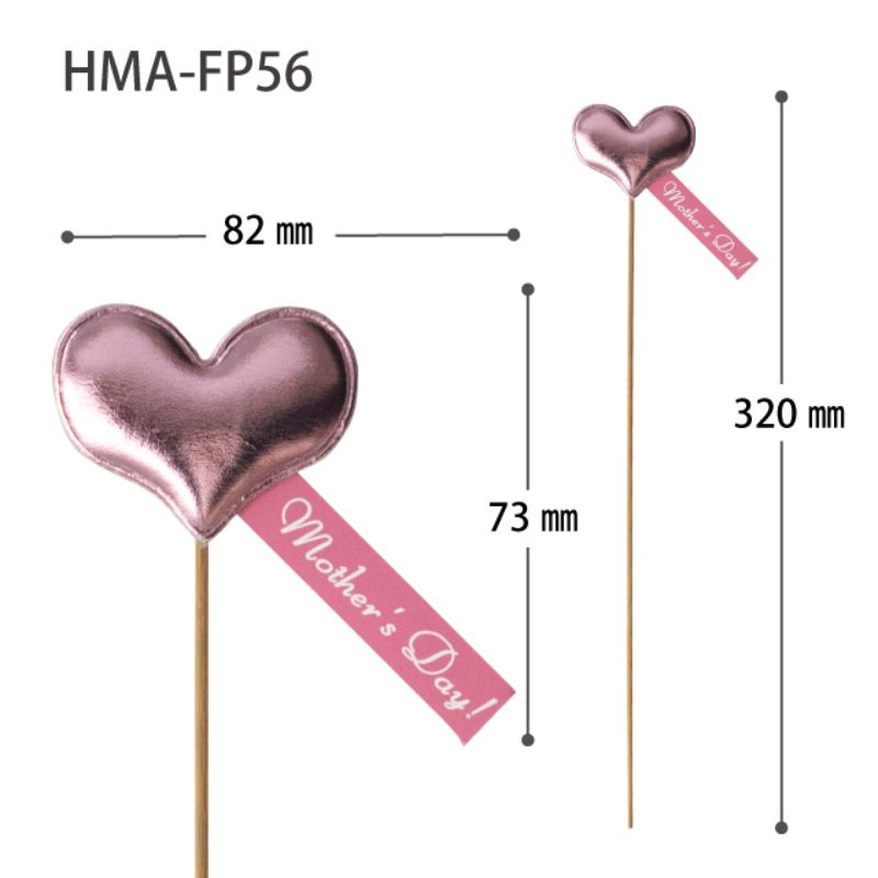 贈答用飾り 母ノ日フラワーピック-56 ピンククッション(10本) ヘッズ