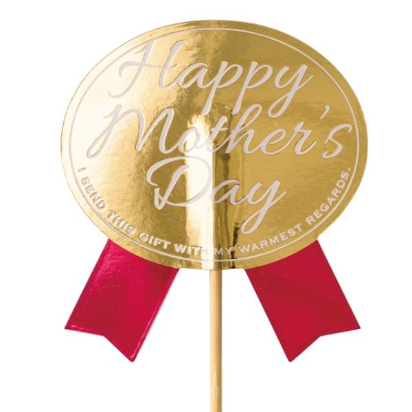 贈答用飾り 母ノ日フラワーピック-76 ゴールド(10本) ヘッズ