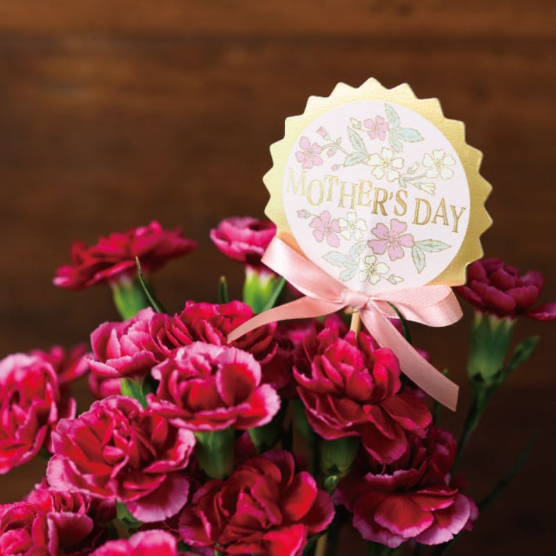 贈答用飾り 母ノ日フラワーピック-78 リースフラワー(10本) ヘッズ