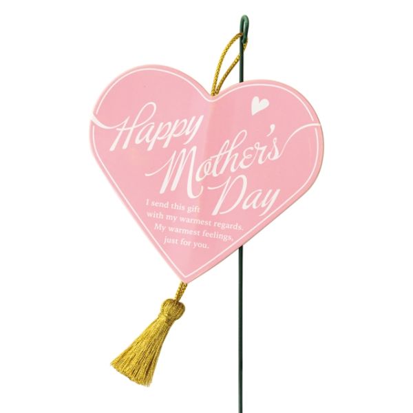 贈答用飾り 母ノ日フラワーピック-79 タッセルハート(10本) ヘッズ