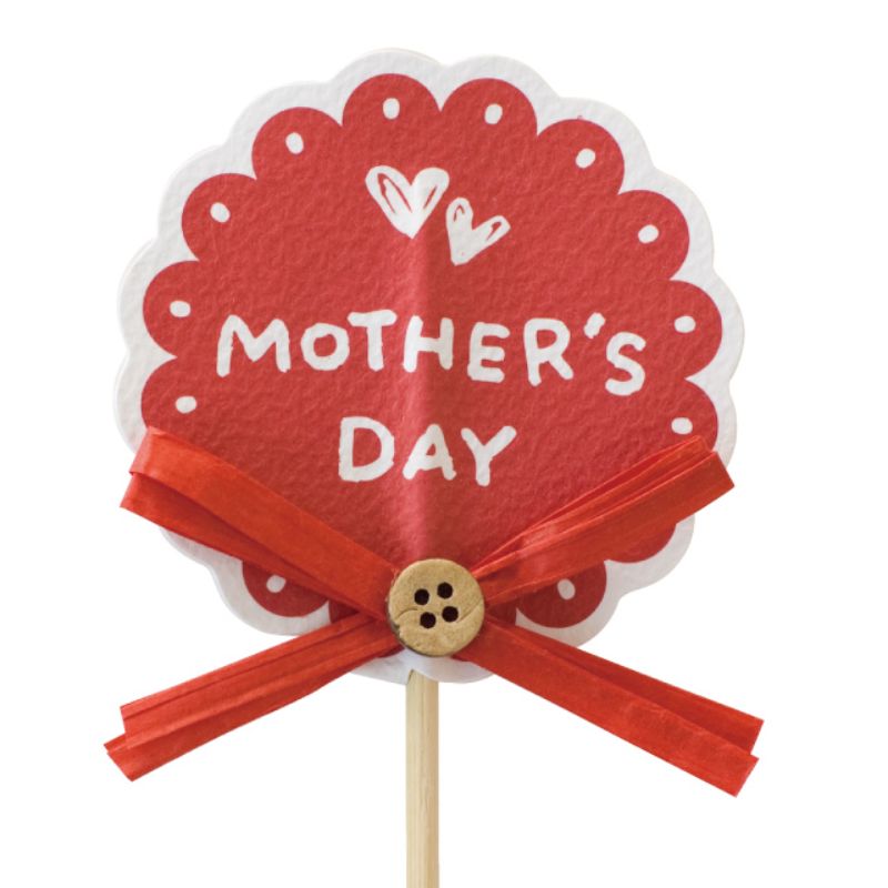 贈答用飾り 母ノ日フラワーピック-9 ビスケット(30本) ヘッズ