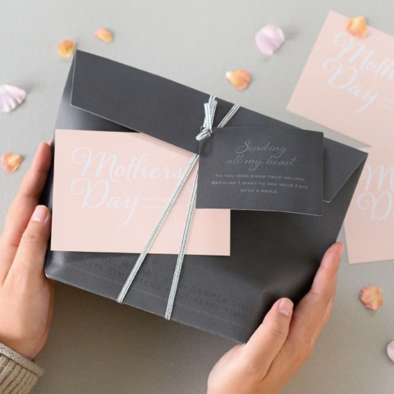 贈答用飾り 母ノ日メッセージカード-12 シルキーピンク(30枚) ヘッズ