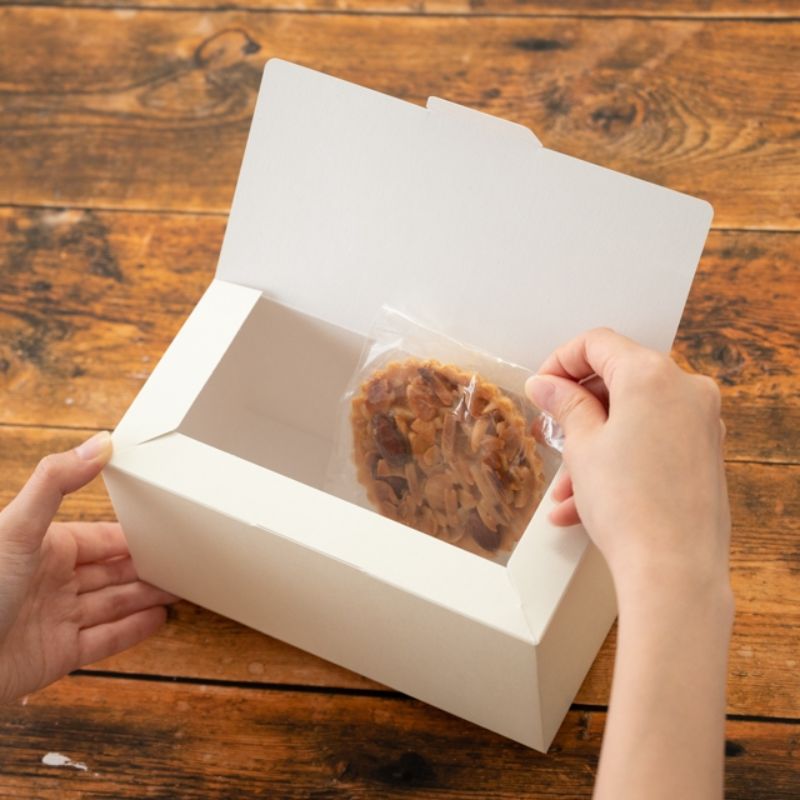 ギフト箱 無地ギフトBOXワイド型 オフホワイト-M(20枚) ヘッズ