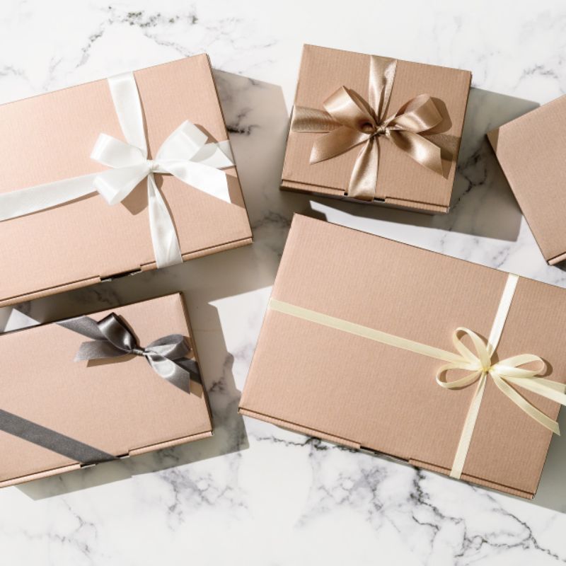 ギフト箱 無地シャンパンピンクギフトボックス-4(10枚) ヘッズ