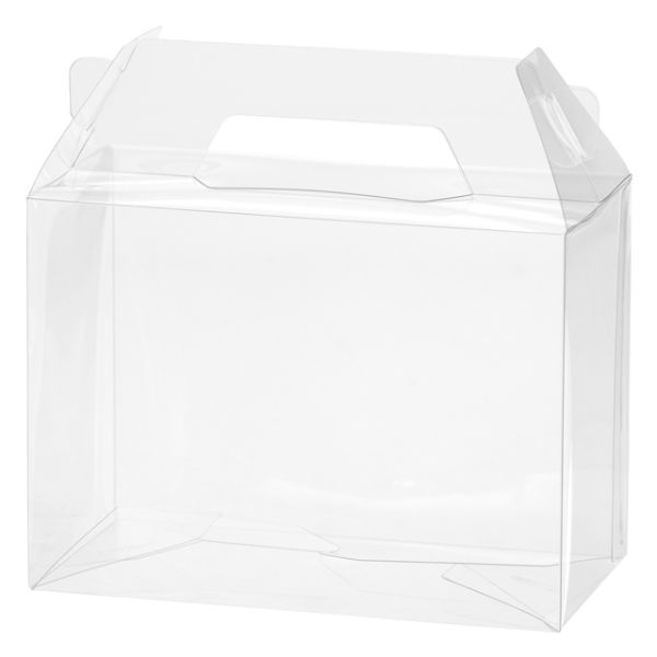 ギフト箱 無地ハンドルPETクリアBOX-4(10枚) ヘッズ