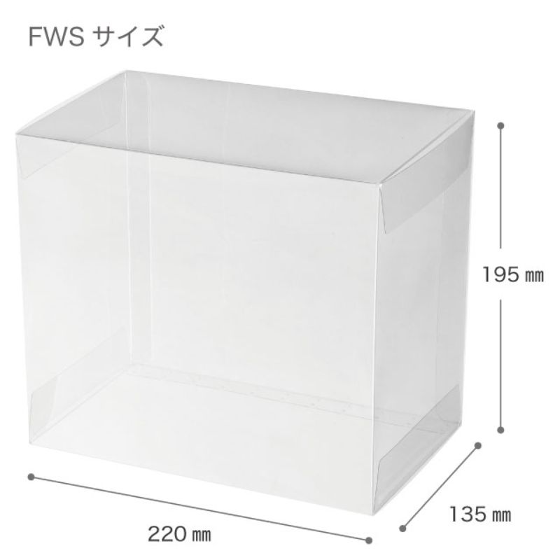 無地フラワークリアワイドBOX-WS(10枚) ヘッズ