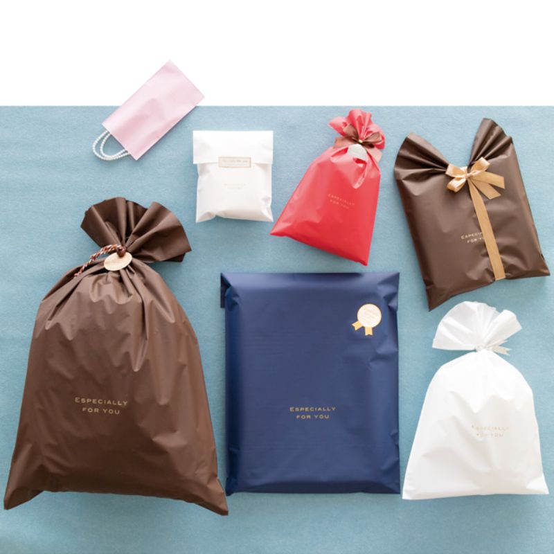 ラッピング用品 梨地バッグピンク-LM(30枚) ヘッズ