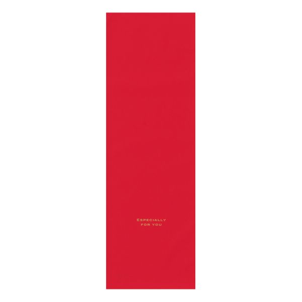 ヘッズ ラッピング袋(平袋) 梨地縦長バッグレッド-TM(50枚)