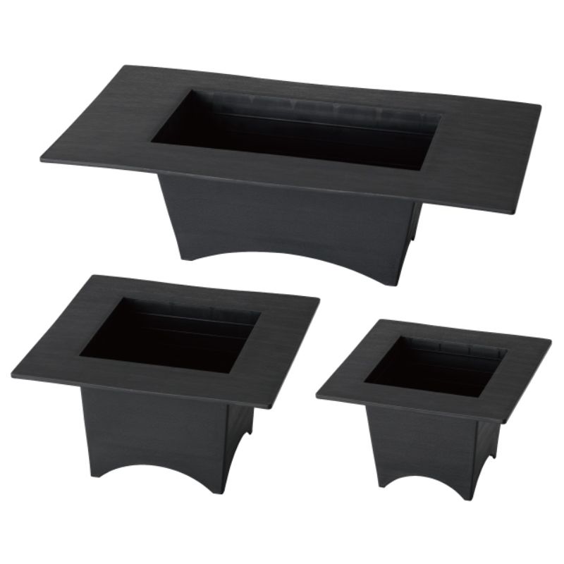 和風アーチスタンドポット ブラック-L(6個) ヘッズ