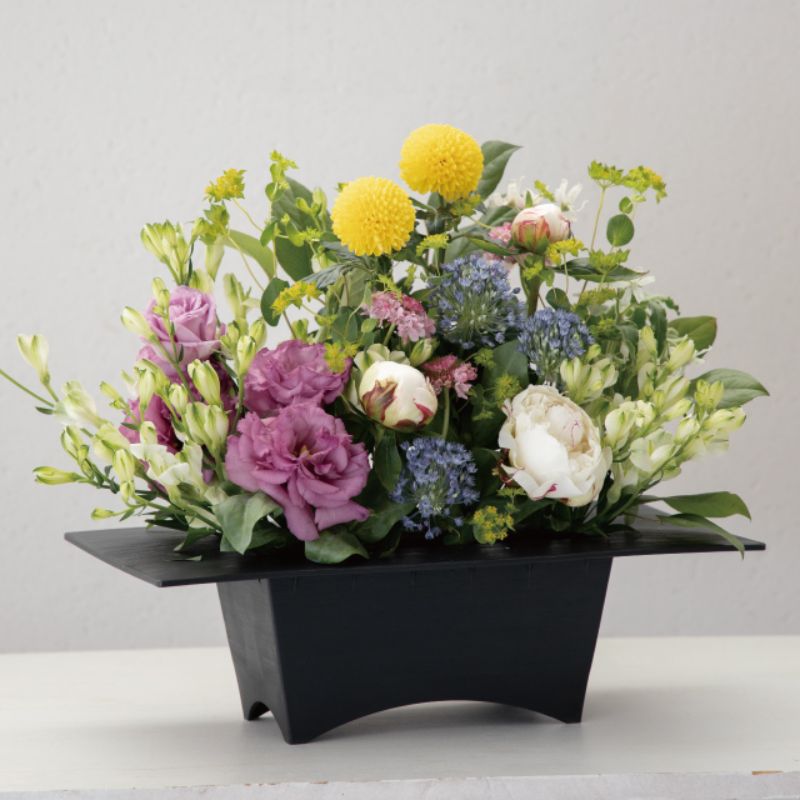 和風アーチスタンドポット ブラック-W(5個) ヘッズ