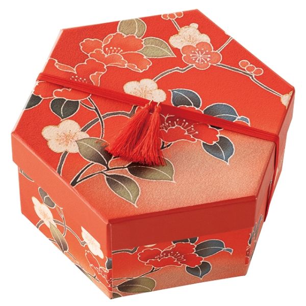 ギフト箱 和風六角貼箱-M(4個) ヘッズ
