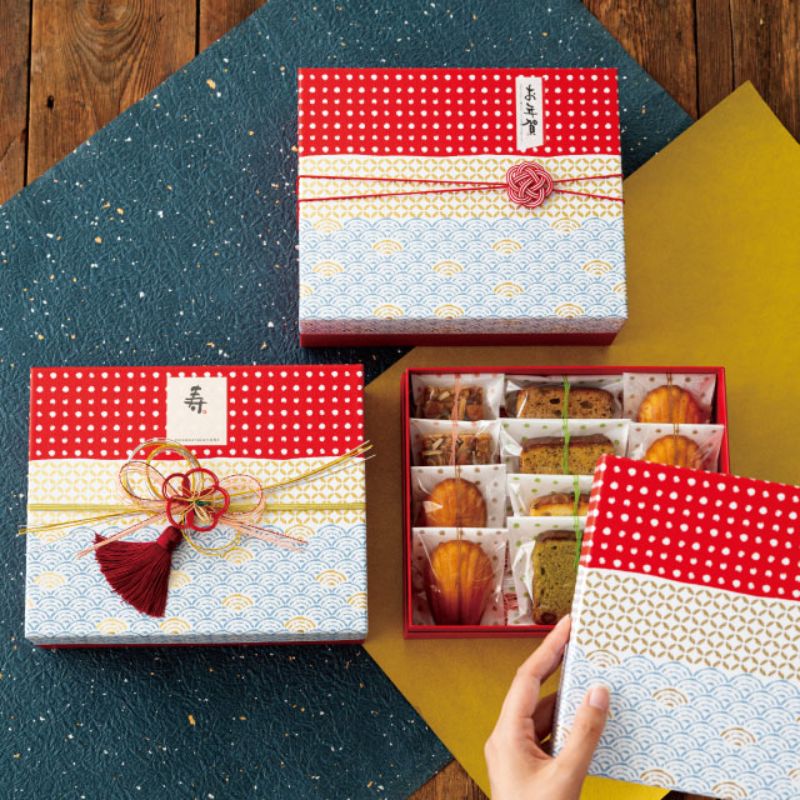 ギフト箱 和模様貼箱-M(4個) ヘッズ