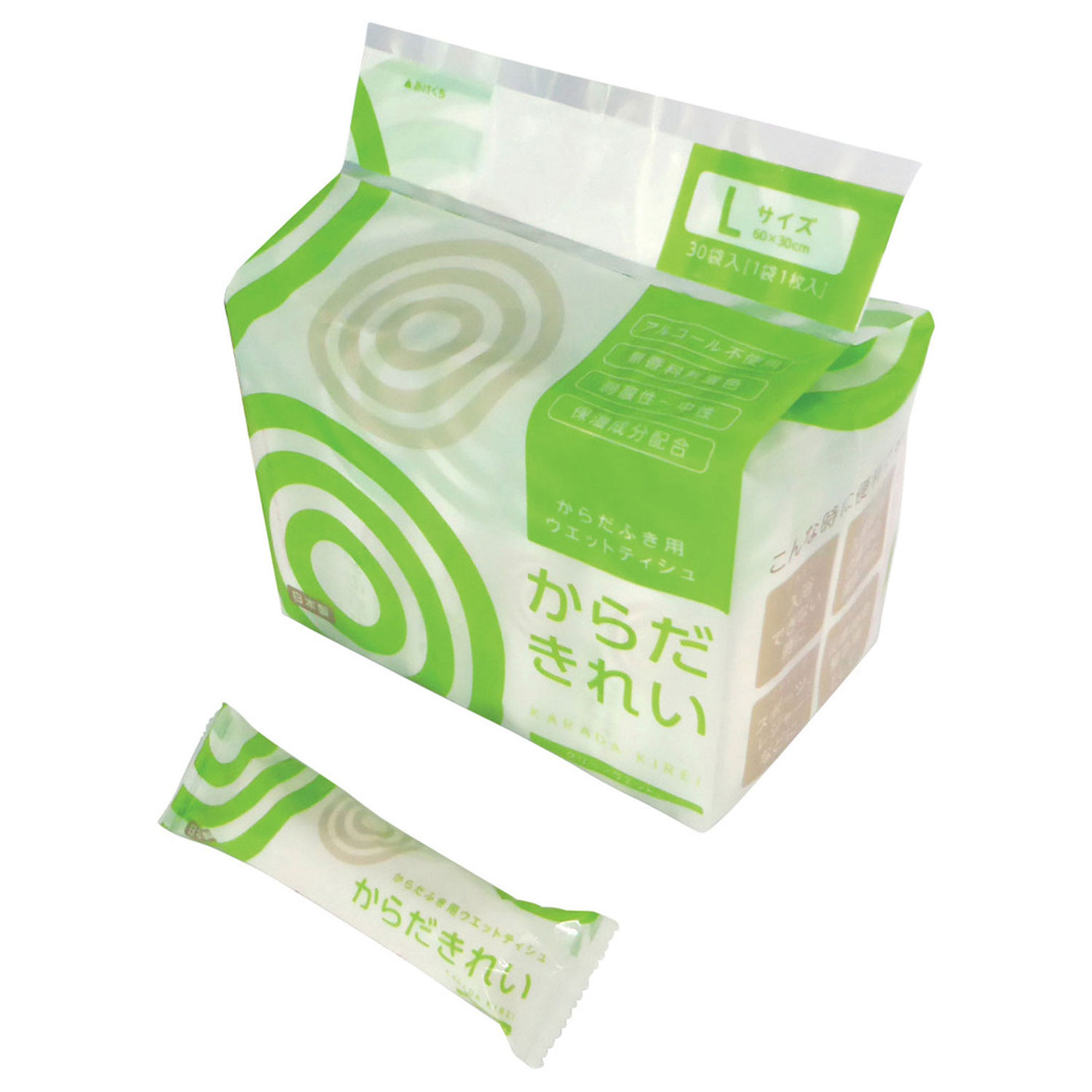 【介護/医療】清拭タオル クリーンウェット からだきれい L トーヨ