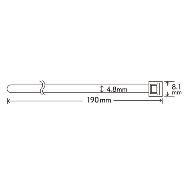 ビニール紐 結束バンド(100本入) 190mm ＃8387 クルーズ