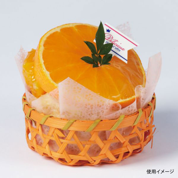 ケーキトレー 竹丸 橙 石渡