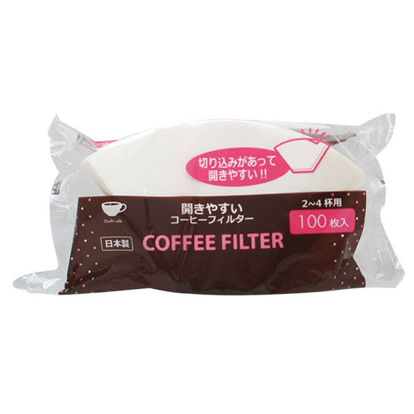 おうちカフェ コーヒーフィルター 白 100枚入 アートナップ